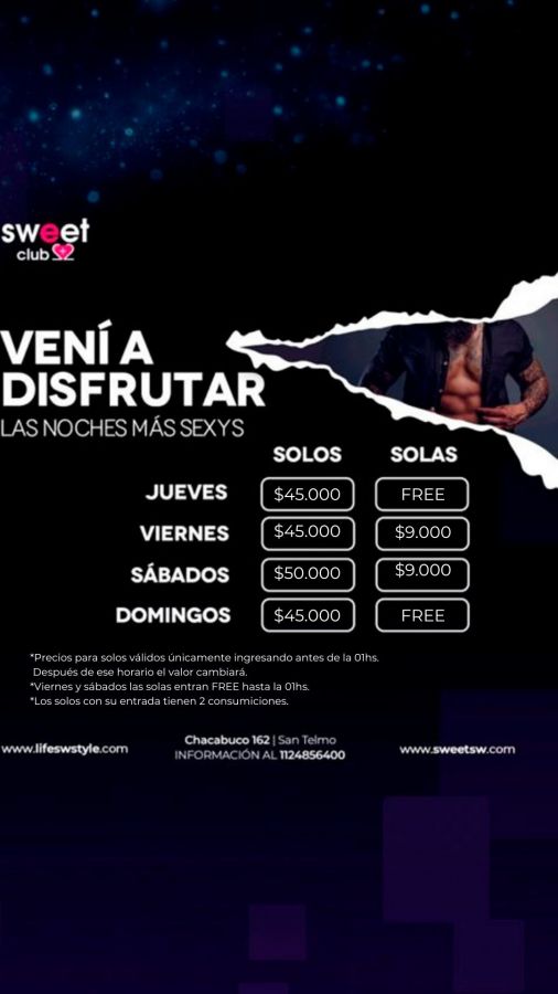 Vive la Mejor Noche en Sweet Club: Exclusivo para Solos y Solas
